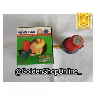 Regulator High Pressure Gas LPG untuk Tabung Gas 3kg&12kg WINN W 181 NM Tanpa Meteran