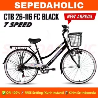 Sepeda Keranjang Dewasa Perempuan MINI PHOENIX 116 FC Ukuran 26 Inch 7 Speed