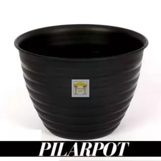 Pot bunga tanaman tawon hitam  27cm - ORIGINAL HITAM