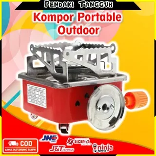 Kompor Portable Model Kembang Mawar Perlengkapan Masak Cooking Set Peralatan Masak Outdoor Praktis