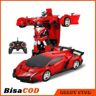 Mobil Remot Super Car Berubah Jadi robot Mainan anak Cowok