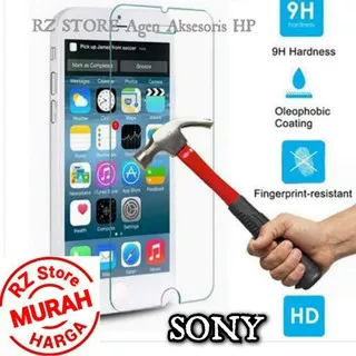 TEMPERED GLASS KACA SONY M2 M4 M5 C3 C4 C5 X XA XZ T2  XA1 XA2 ULTRA E3 E4 TEMPEREDGLASS