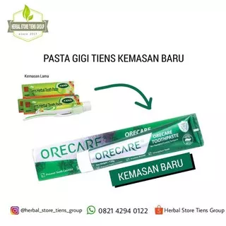 Orecare Pasta Gigi Tiens | Pemutih Gigi | Pembersih Karang Gigi | Pencegah Gigi Berlubang