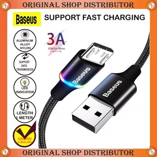 BASEUS KABEL Data HALO Led Charger Samsung MICRO USB 3A FAST Charging