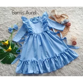 Gamis Aurel | Azzafran for Mommy | Gamis Anak | Gamis Dewasa | Gamis Couple | Gamis warna Baby Blue