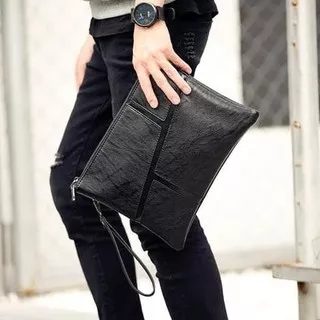 Hw65 Cluctch Hand Bag Pria Motif Kulit Jeruk Supreme Pouch Ss19 M XG821  Bag Tangan Handbag Wanita 