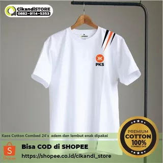 KAOS PKS 02 Putih Logo baru