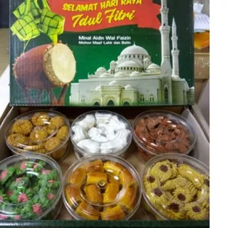 KUE KERING LEBARAN 2021 IDUL FITRI PAKET RAMADHAN 6 TOPLES ISI 250GR HAMPERS BESTSELLER BHN PREMIUM