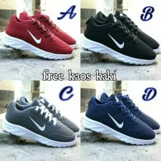 Sepatu Anak nike Size 31_37 Keren Merah Pink Biru Hitam Cewek Cowok Perempuan Laki Sekolah TK SD