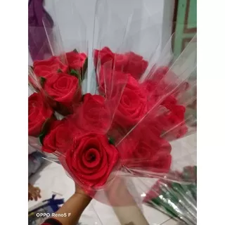 Bunga mawar flanel 1 tangkai/bucket single Valentine