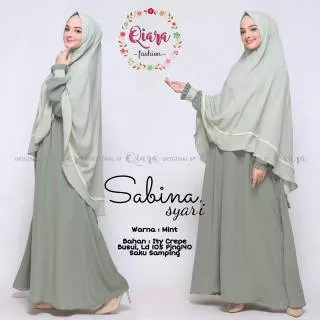 Sabina Syari Ori Qiara ITY CREPE Gamis Syari