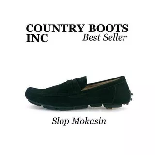 Sepatu CountryBoots Slip On Suede Pria Original