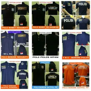 Kaos polo shirt Security/Dishub/Satpol pp/Damkar/Turn back crime/Polos