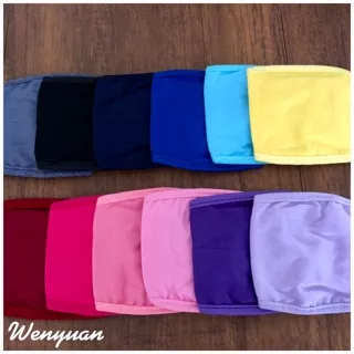 Masker Mulut Polos / Masker Mulut Warna / Masker Hijab (2Ply)