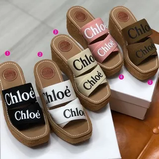 Original CHL Heel Thickness 7cm Wedge Ladies Slippers Sandals