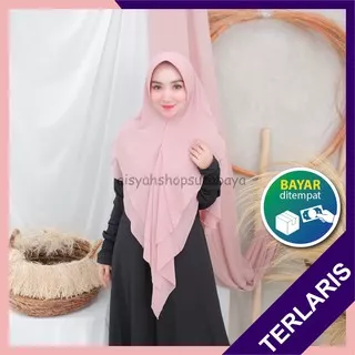Termurah | Hijab Instan Dewasa Khimar Dinara | Bahan Ceruty Baby Doll Premium | Bisa Cod