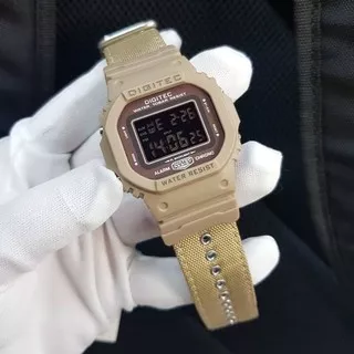 TERLARIS !! ORIGINAL JAM TANGAN DIGITEC DG 6034 DG6034 CANVAS CREAM