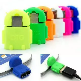 Micro Usb OTG V8 Adapter Android Robot Mini USB to Micro Converter Penyambung Flashdisk/Mouse Ke Hp