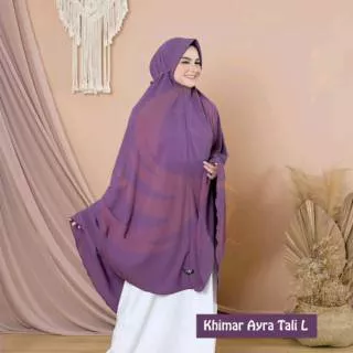 Khimar Ayra Tali L Pet Antem Hijab Syari Jilbab Jumbo Kerudung Instan Polos Wolfis By AFNA