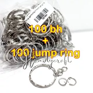 ring gantungan kunci gerigi isi 100 bh bahan aksesoris suvenir grosir murah