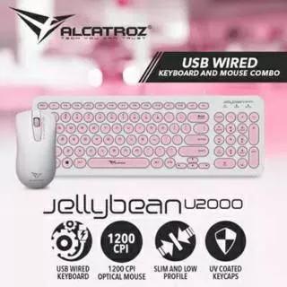 Combo Keyboard & Mouse Wired JellyBean U2000 by Alcatroz