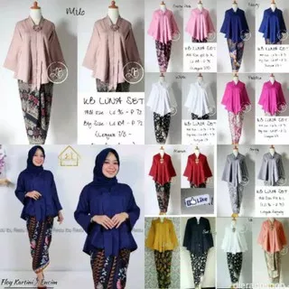 SETELAN KEBAYA ENCIM SET KEBAYA FLOY JUMBO BAJU KONDANGAN KEBAYA WISUDA MURAH BUSUI KARTINI merah marun dusty pink ijo botol jotol gold kuning mustard tosca salem putih hitam navy biru wardah lavender moca milo abu greentea