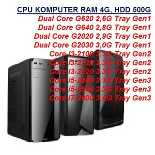 CPU KOMPUTER BARU, CPU CORE I7-2600, CPU CORE I5-2400 / CPU CORE I3-2120 I-3220, CPU DUAL CORE G620