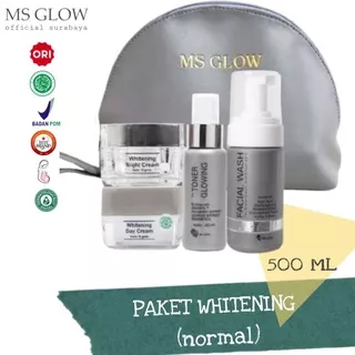 MS Glow Paket Wajah whitening Series / Perawatan Wajah Normal Kusam Ms Glow