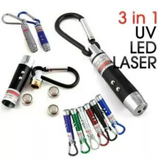 Money Detector + Laser + senter / 3 in 1 UV LED Laser