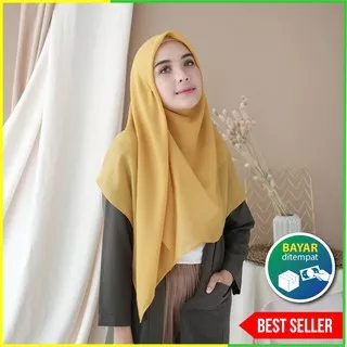 Hijab Segiempat Zigna Square Bahan Cornskin Premium Nyaman Dipakai - Termurah Bisa Cod