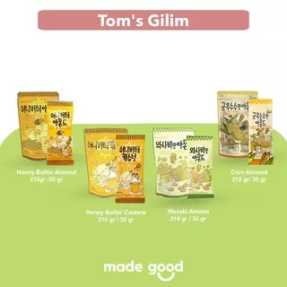 Tom`s Gilim Honey Butter Almond Cashew - Korea Snack Kacang