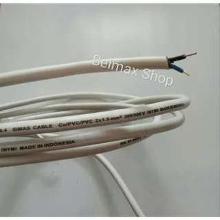 Kabel NYM 2x1,5 mm Simas Meteran Ecer/Kabel Kawat Tembaga 2x1.5mm SNI/Kabel Tembaga Isi 2 Kabel