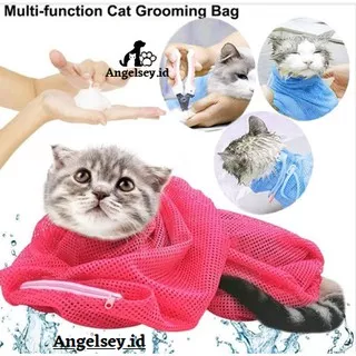 New !!! Mesh Bag Bathing Grooming Cat & Dog // Alat Mandi Tas Jaring Kucing Anjing