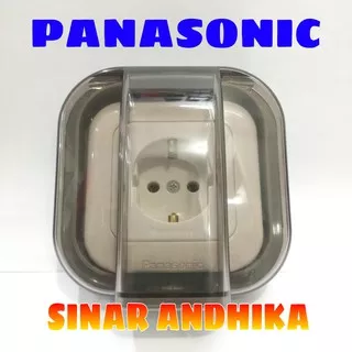 STOP KONTAK SINGLE NON CP PUTIH + WEATHER PROOF PANASONIC WEJP 1131-7+WEJ 89911