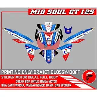 Decal Mio Soul GT 125 Full Body Sticker Decal Mio Soul GT 125 Full Body Pertamina mandalika