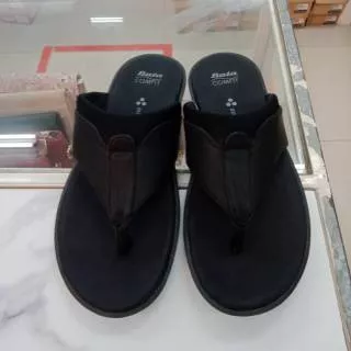 Sandal BATA Comfit Pria  Model Jepit warna Hitam 8716173