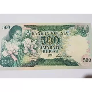 Uang kertas kuno 500 rupiah tahun 1977 ibu konde