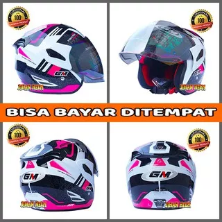 HELM / GM HELM / HELM GM / HELM GM FIGHTER 911 WHITE PINK TERMURAH