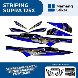 STRIPING SUPRA X 125 VARIASI 11/STICKER SUPRA X125 FI WAVE 2006 2007 2008 2009 2010 LAMA/STIKER LIS HONDA SUPRA X 125/LIST SIMPEL RACING RC THAILOOK THAILAND MOTHAI KEREN CUSTOM DECAL STOCK/MOTIF AKSESORIS MERAH BIRU PUTIH GOLD HITAM