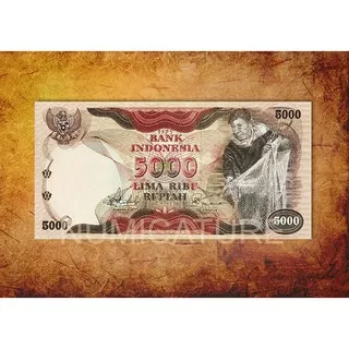 Uang 5000 Rupiah penjala tahun 1975 souvenir