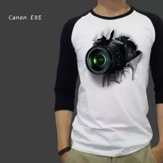 Kaos 3D Katun Distro Premium Branded Kamera photography canon eos