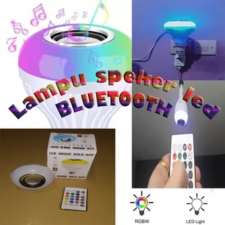 bola lampu led lidi lid bolham bolam bohlam sepeker speaker lespeker loudspeaker spiker lispiker  lospeker  rgb 2 in 1 12w  bluetooth bloototh blutut wireless wirles musik music hias hiasan gantung ruang ruangan tamu kamar tidur minimalis