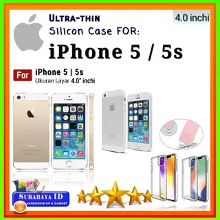 Casing Softcase Ultrathin Silikon iPhone 5/5s (4.0inchi) Transparant