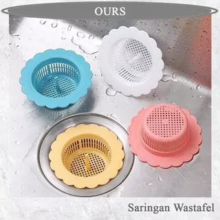 SARINGAN AFUR BAK CUCI PIRING PVC / SARINGAN WASTAFEL DAPUR / SARINGAN SINK DAPUR / SARINGAN DAPUR BENTUK BUNGA MEMUDAHKAN ANDA MENGGUNAKANYA DAN MENYARING SAMPAH SUPAYA TIDAK TERSUMBAT