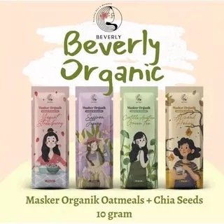 [ FREE GIFT ] Masker Murah Organik - Masker Oatmeal + Chia Seeds by Beverly