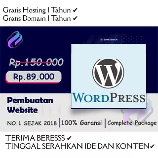 Jasa pembuatan website wordpress (GRATIS HOSTING DAN DOMAIN !! untuk Portofolio, Web Produk / Jualan, Website sekolah, Instansi )