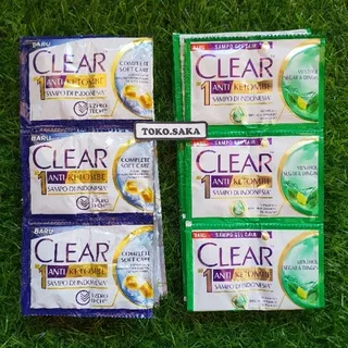 Shampo Clear Sachet Rentengan - Clear 1 Renceng 9 ml x 12 sachet
