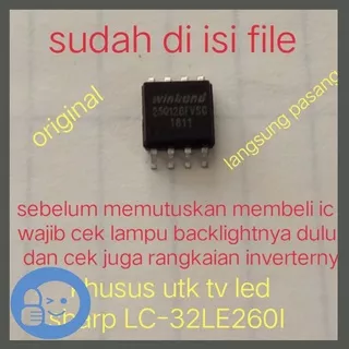 ic eprom memory tv led sharp LC-32LE260I LC-32LE2601