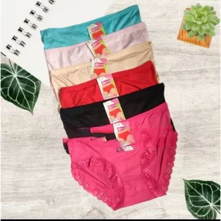 3Pcs Celana Dalam Wanita Model Renda/Celana Dalam Wanita Dewasa/Size Kecil/Random Warna