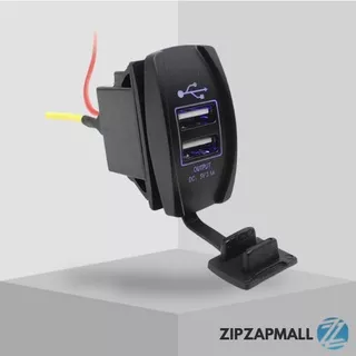 USB Charger Motor 2 Port DC 12-24V / Charger Carger Cas Casan Chasan Hp Motor Motorcycle Aki Pcx Nmax Scoopy Aerox Beat Deluxe Matic Vario Honda Gojek Waterproof Anti Air Fast Charging USB Tahan Lama Murah Original / Adaptor Adapter Motor Charger Original